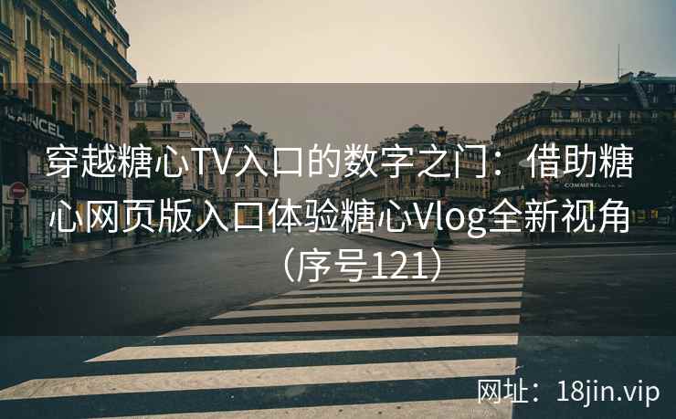 穿越糖心TV入口的数字之门：借助糖心网页版入口体验糖心Vlog全新视角（序号121）